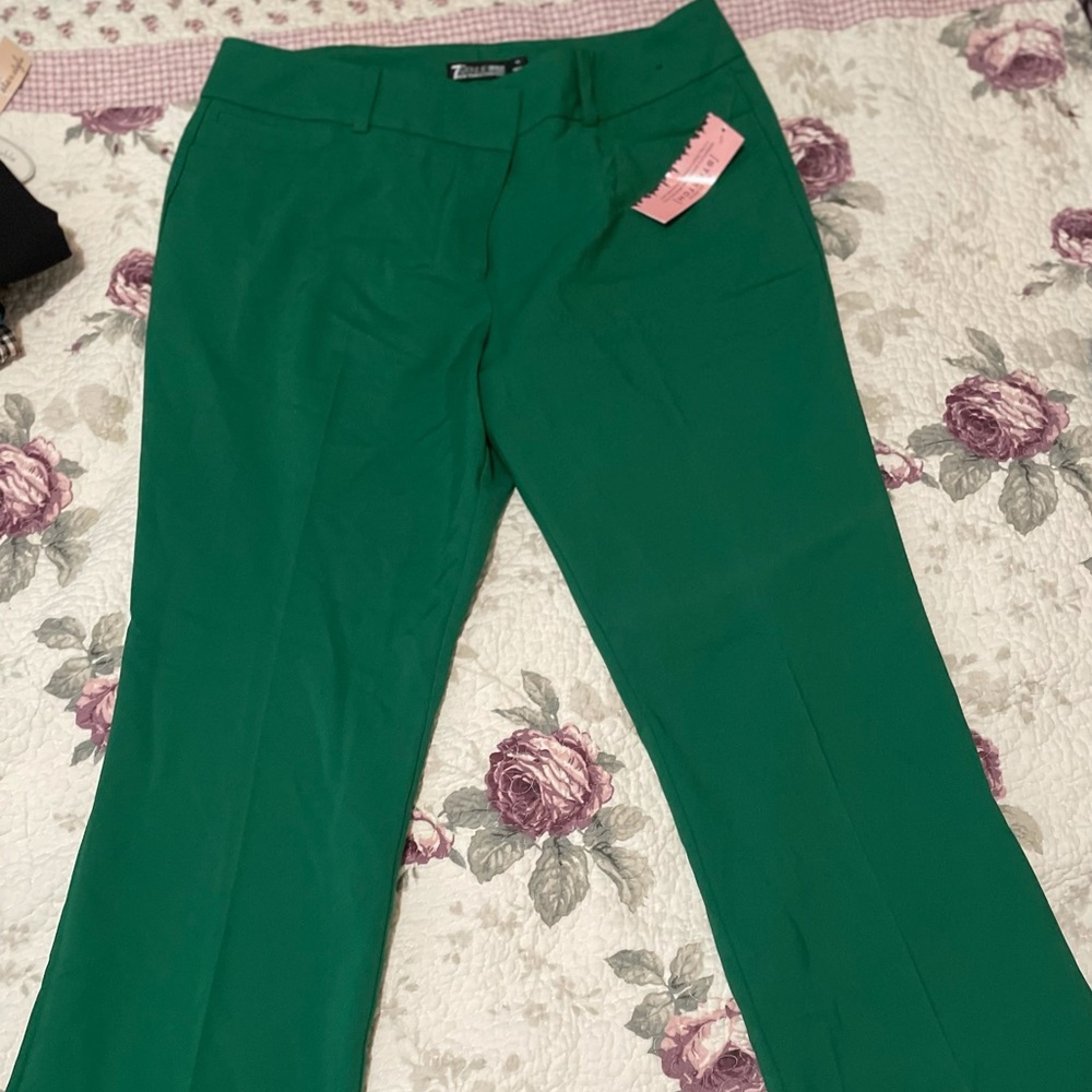 New York & Company Green dress pants size 14- NWT